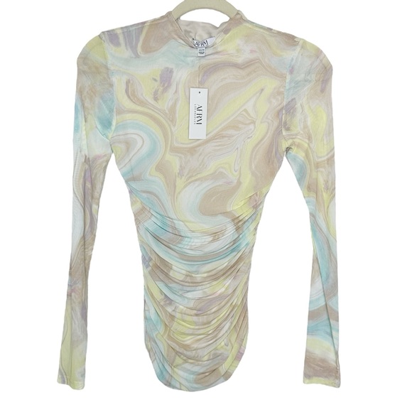 AFRM Ruched Mesh Top - Picture 2 of 5